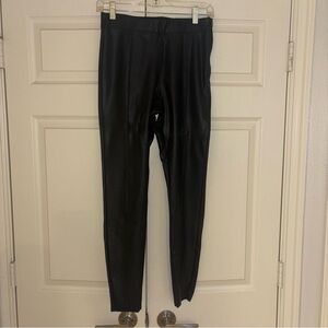 TOPSHOP Womens Skinny Faux Leather Trousers UK 10 Small EUR 38 US 6 Black